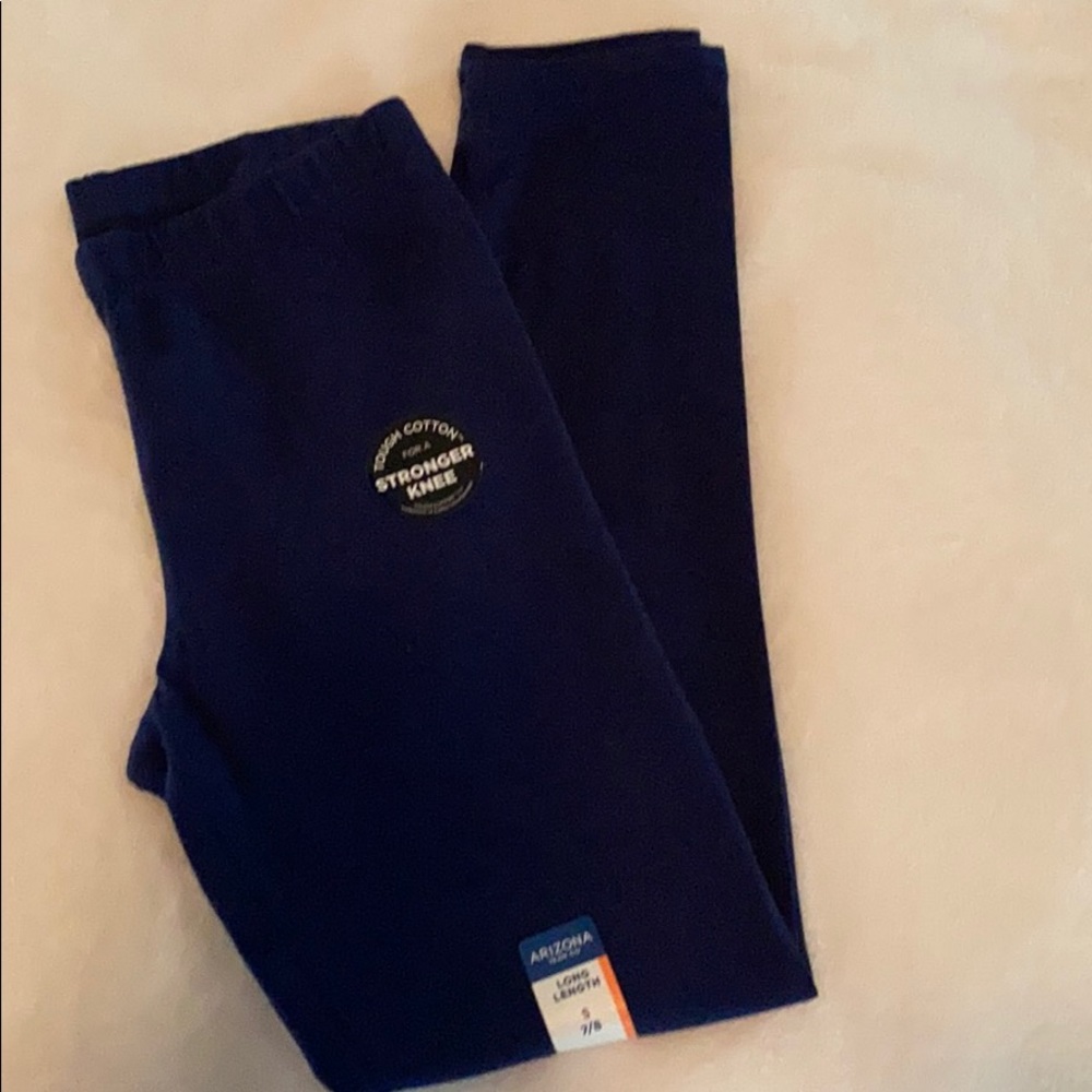 Arizona Girls Navy Leggings, Size S 7/8, NWT